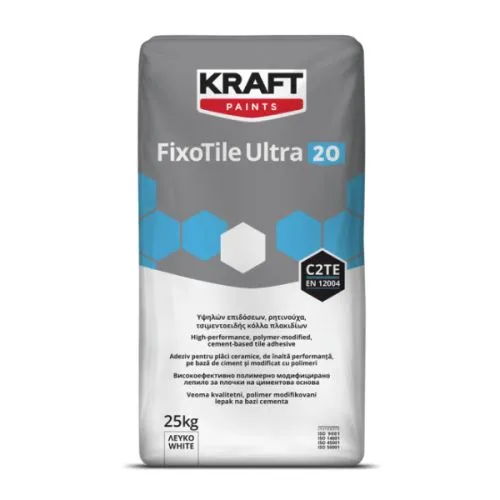 Kraft FixoTile Ultra 20, beli, 25 kg