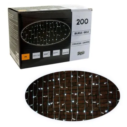 LED lampice zavesa, 200 lampica, 200x100cm