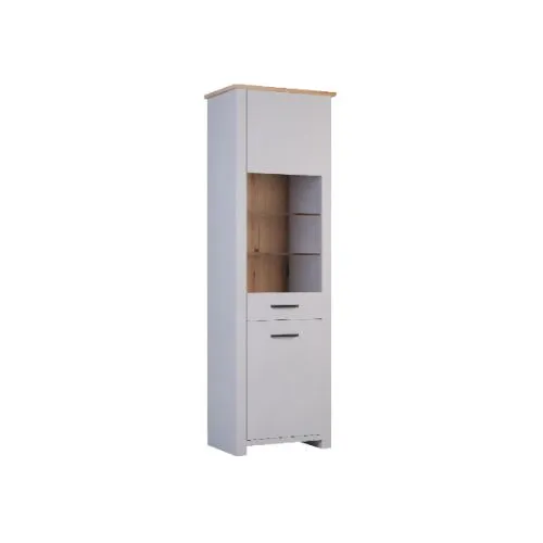 Matis Sienna visoka vitrina, ledeno siva/antracit