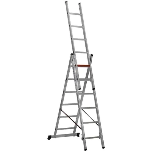 Merdevine aluminijumske trodelne 3x6 pro
