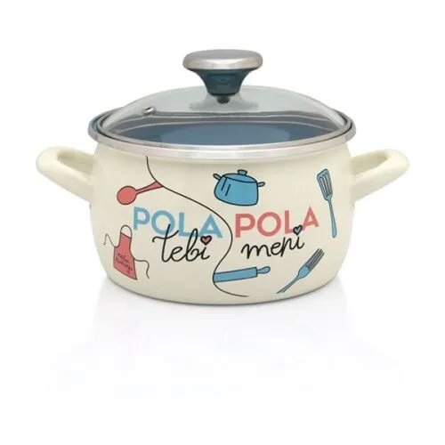 Metalac duboka šerpa sa poklopcem Pola Pola 16 cm