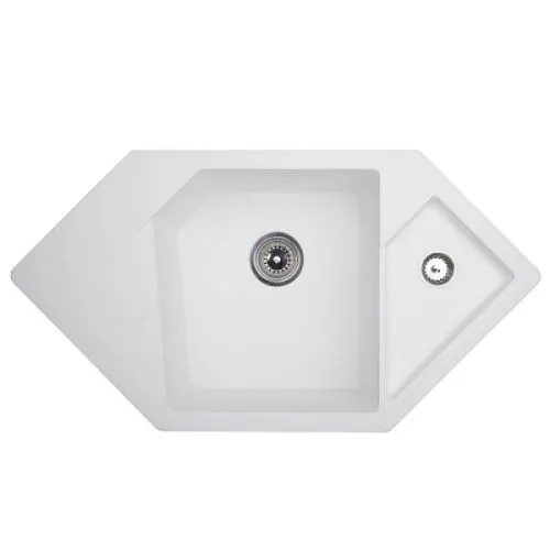 Metalac granitna sudopera Xdiamond 960x510 Bela
