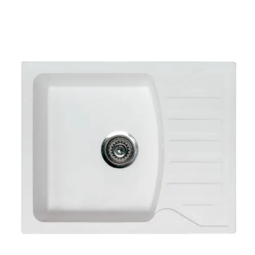 Metalac granitna sudopera xQuadro M 620x500 Bela