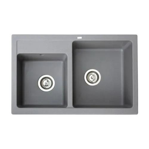 Metalac granitna sudopera xQuadro Plus 2D 780x500 grafit