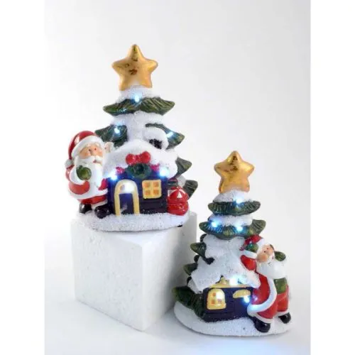 Novogodišnja figura jelka sa Deda Mrazom LED