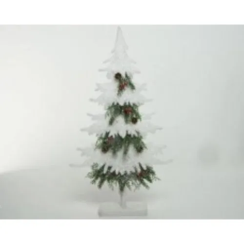 Novogodišnja figura snežna jelkica sa bobicama