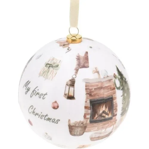 Novogodišnja kugla 10cm First Xmas 4