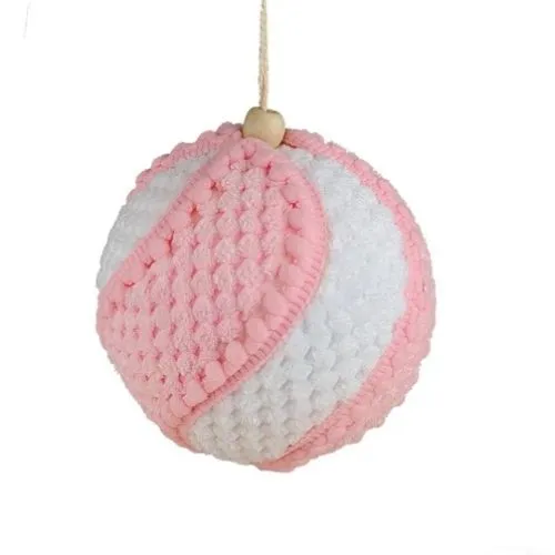 Novogodišnja kugla roze 10cm