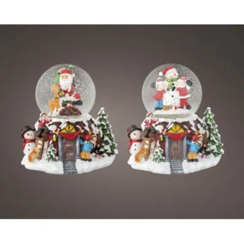 Novogodišnja LED snežna kugla muzika i pokret