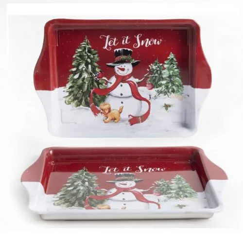 Novogodišnja metalna tacna