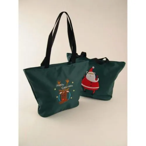 Novogodišnja torba zelena LED