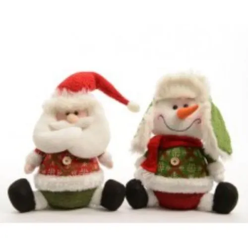Novogodišnje figure sneško-Deda Mraz 21 cm