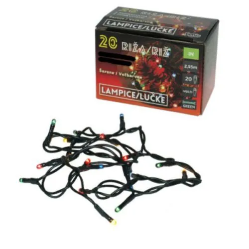 Novogodišnje lampice multikolor 145cm