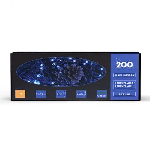 Novogodišnje lampice plave 150cm