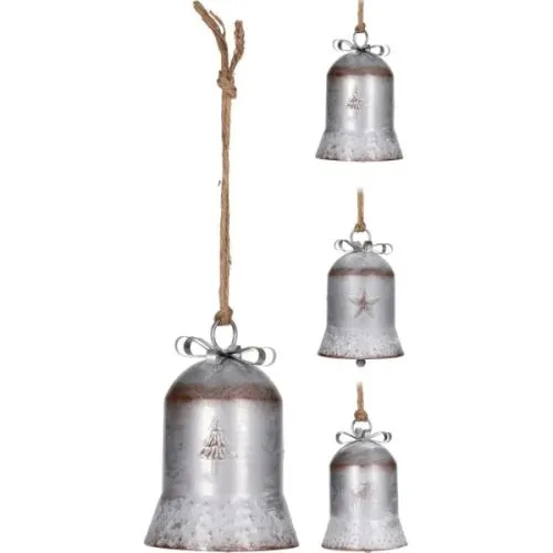 Novogodišnje zvonce za kačenje 21cm više dezena