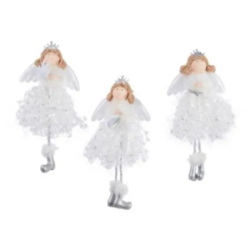 Novogodišnji figura anđeo za kačenje 18cm