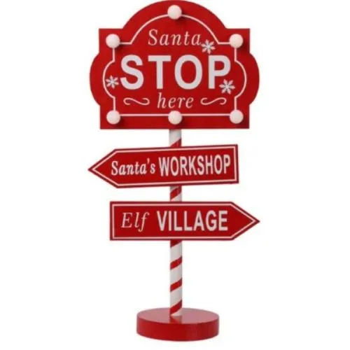 Novogodišnji LED znak stop 20x10x40cm