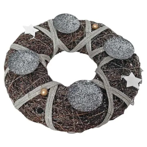 Novogodišnji svećnjak 30cm, crni