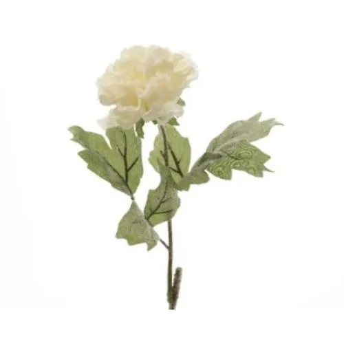 Novogodišnji ukras cvet hrizantema, bela