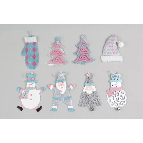 Novogodišnji ukras metalni više dezena