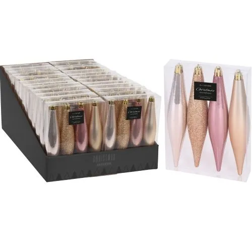 Novogodišnji ukras romb 4/1 15cm, ciklama