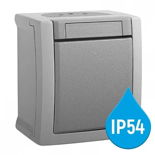 PANASONIC Prekidač sivi običan OG 10A 250V IP54 WPTC4001-2GR EU2 PACIFIC