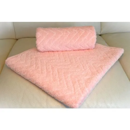 Peškir Zig Zag 70x130cm 450g/m2 svetlo puder