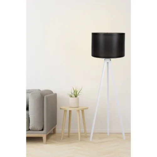 Podna lampa crno-bela 145cm
