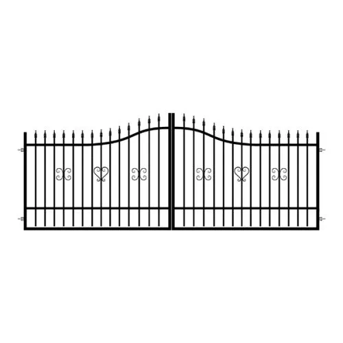 Polbram Emma dvokrilna metalna kapija 4,00x1,20-1,50m