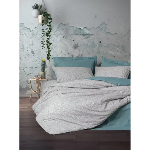 Posteljina single sa čaršavom June Mint pamuk