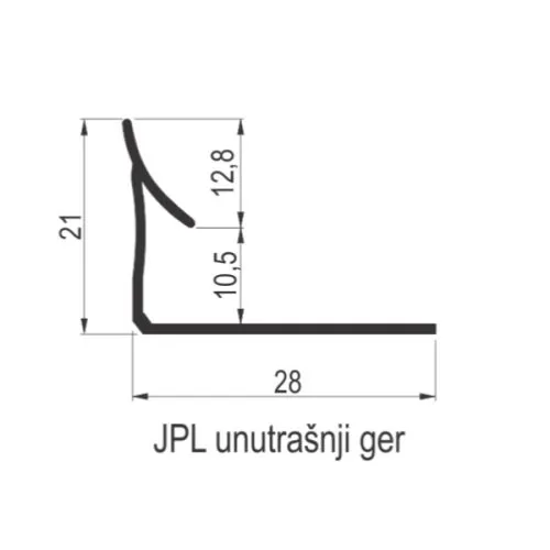 PVC unutrašnji ger 10mm 13 braon
