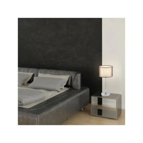 Rabalux Anastasia stona lampa E27 60W hrom braon