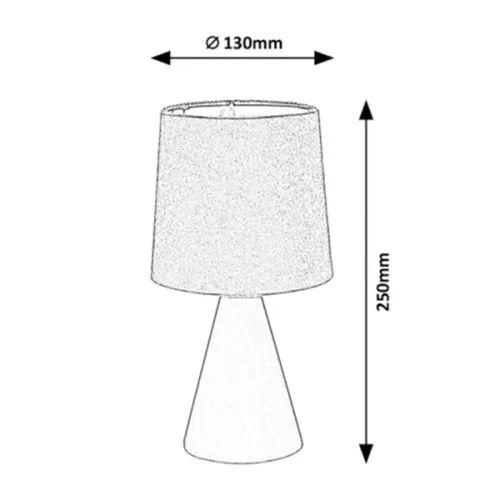 Rabalux Nalani stona lampa E14 40W siva