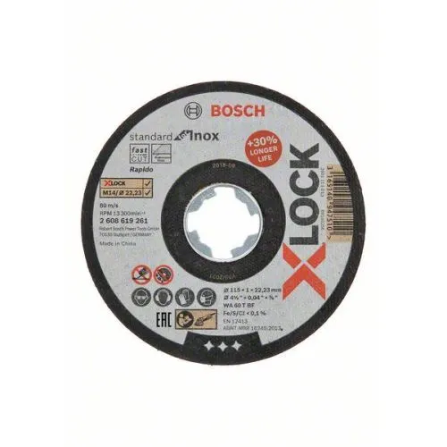 REZNA PLOČA RAVNA X-LOCK STANDARD ZA INOX 115X1 MM