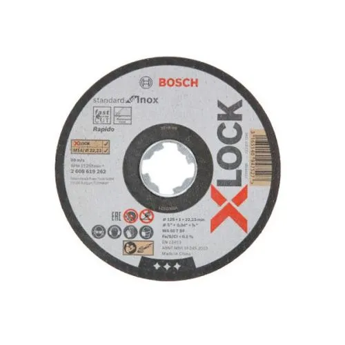 REZNA PLOČA RAVNA X-LOCK STANDARD ZA INOX 125X1 MM