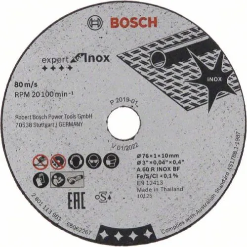 Rezna ploca, 76x1.0x10 mm, Expert for Inox