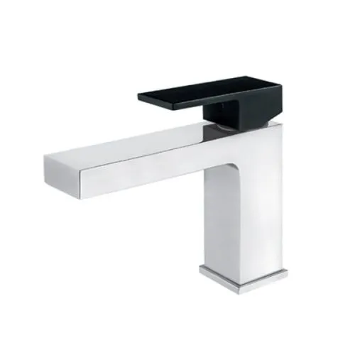 Rosan baterija za lavabo - duži izliv black