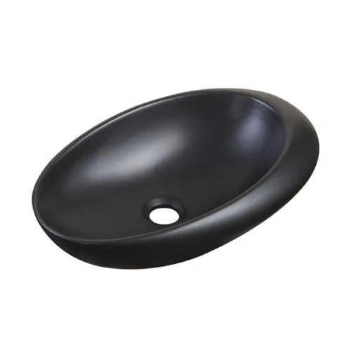 Salamanka mat crni nadgradni lavabo 48x31 cm