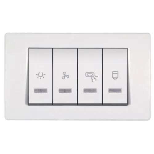 Sklopka kupa sa indikatorom 2x10+2x16A 250V vertikalna bela