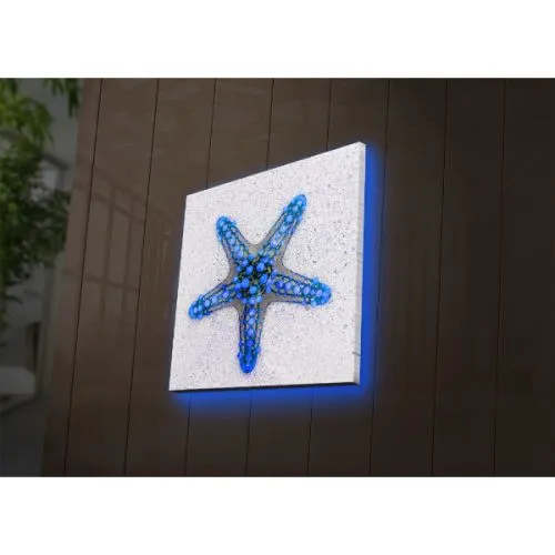 Slika sa LED osvetljenjem zvezda plava 28x28cm