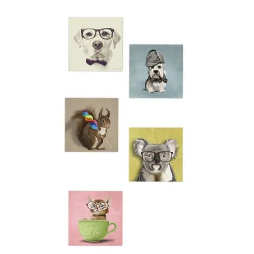 Slike set 5/1 životinje 15x15cm