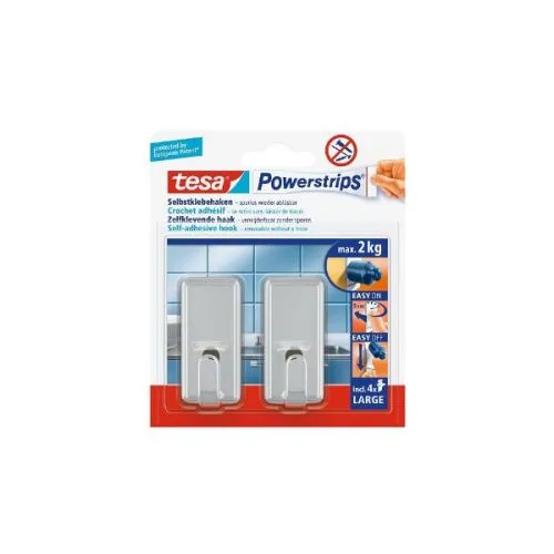 Tesa vešalica powerstrips klasik hrom 2kom