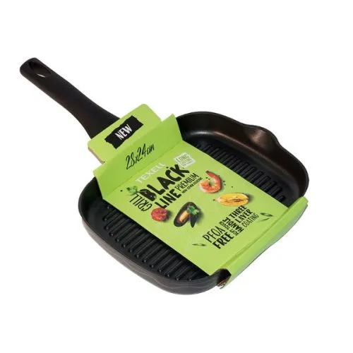 Texell tiganj grill black line 28x24cm