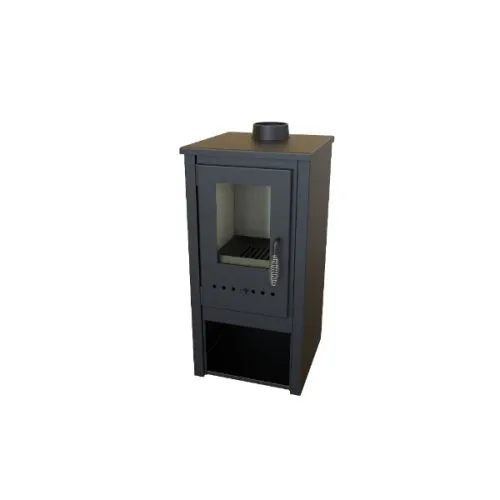 Thalia Nera Glass peć na čvrsto gorivo 5,4kW, crna