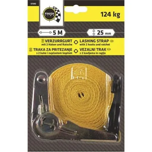 Traka za teret s kukom i zatezačem 5 m 124 kg