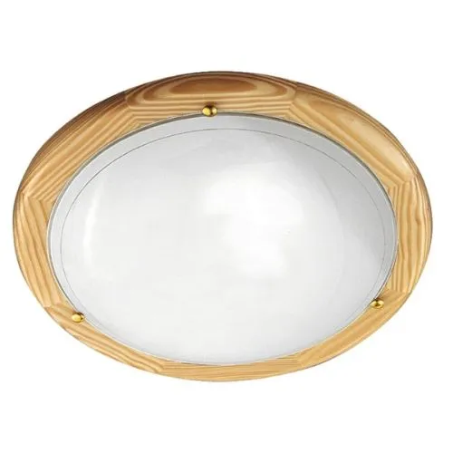 UFO plafonjera d38 E27 2x60W drvo/staklo