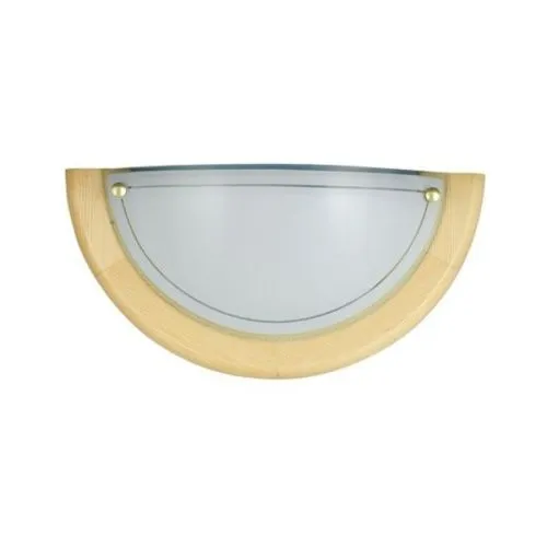 UFO zidna lampa d30 E27 60W drvo/staklo