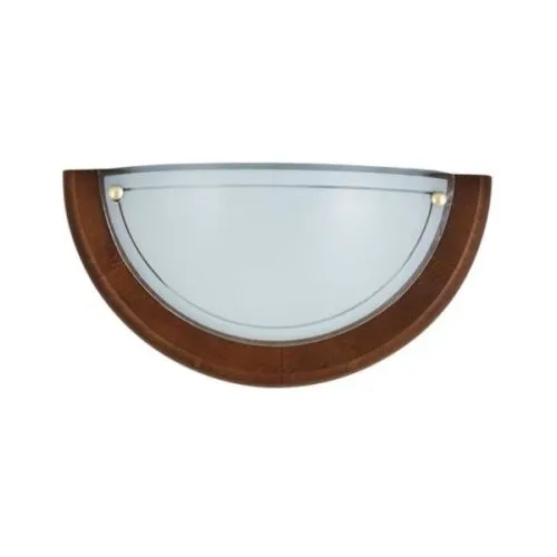 UFO zidna lampa d30 E27 60W hrast/staklo