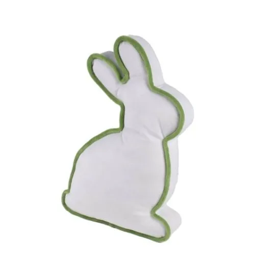 Uskršnja figura zeka poliester 29cm belo zelena
