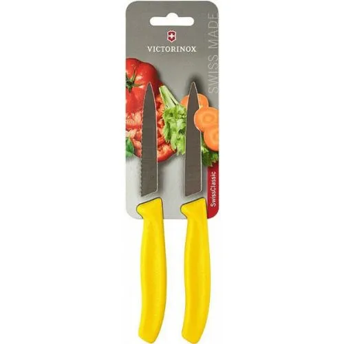 Victorinox kuhinjski nož reckasti i ravni, žuti, 2/1
